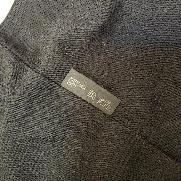 Vintage asphalt black zipper Leather Motorcycle Biker Chaps Mens XXL - Picture 6 of 16